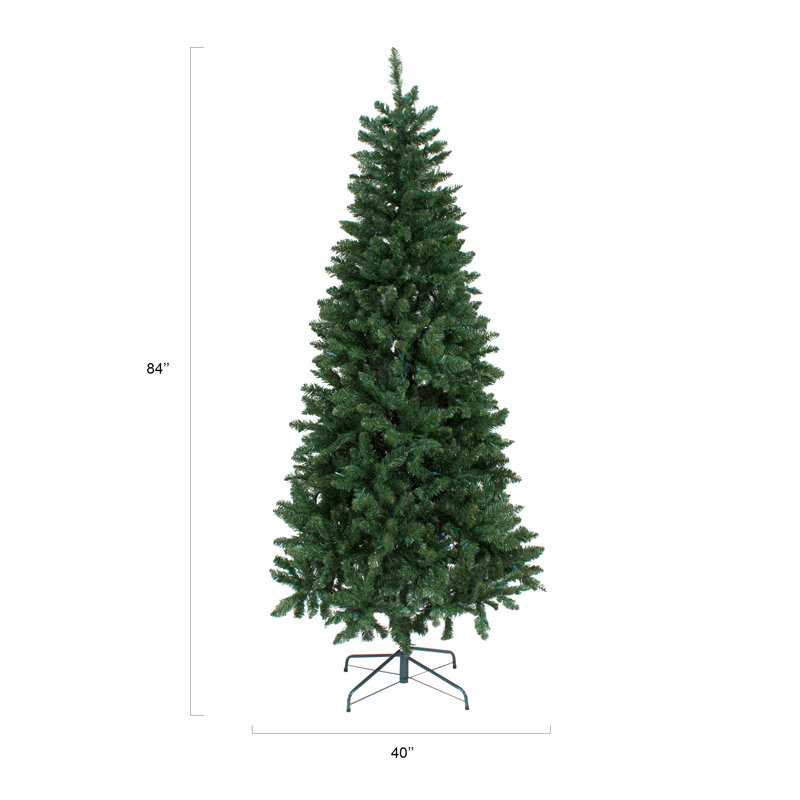 7' Lighted Artificial Fir Christmas Tree