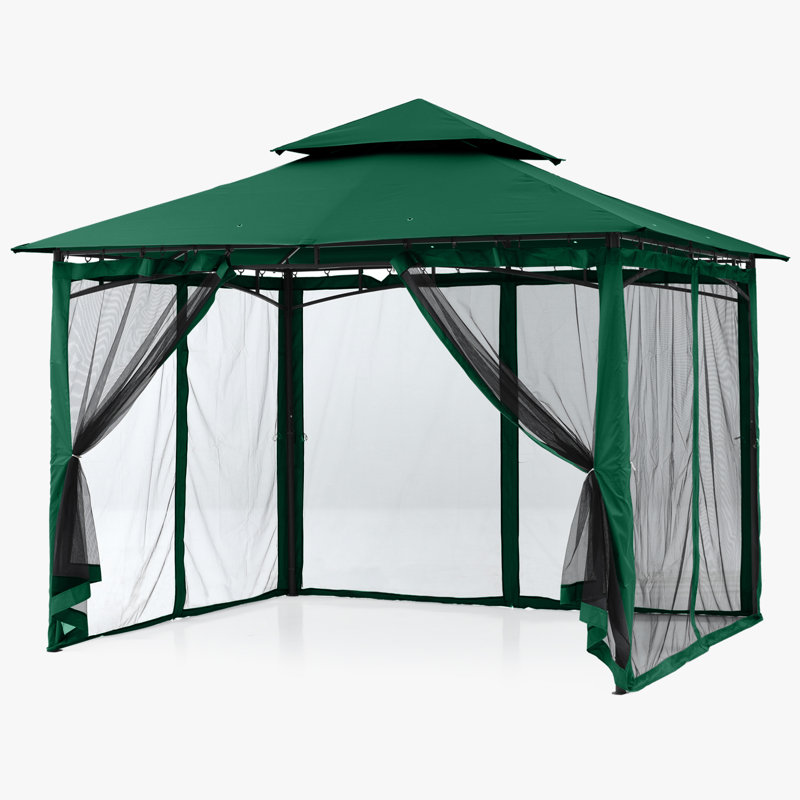 Steel Patio The Soft Roof Gazebos, Forest Green, 11 Ft. W x 11 Ft.
