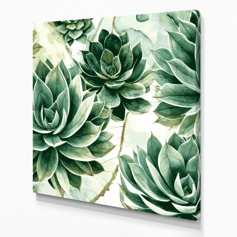 Art mural sur toile Botanical Haworthia, H 12 po x l 12 po