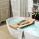 68.9"L x 29.5"W x 21.7"H Solid Surface Freestanding Oval Tub with Overflow and Drain