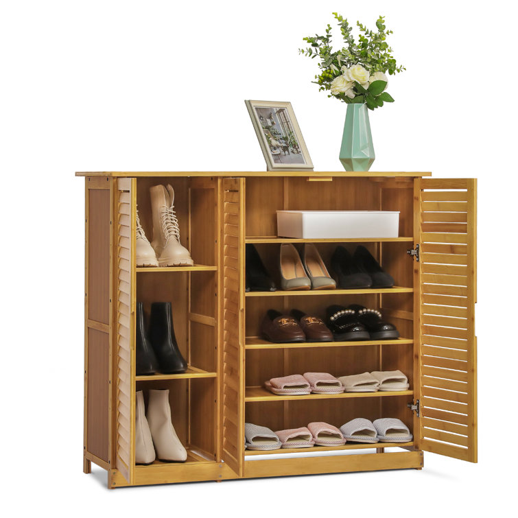 https://assets.wfcdn.com/im/83502956/resize-h755-w755%5Ecompr-r85/2044/204462841/5-Tier+21+Pairs+Storage+Free+Standing+Bamboo+Shoe+Rack+Blinds+with+Door%2C+for+Entryway+Hallway.jpg