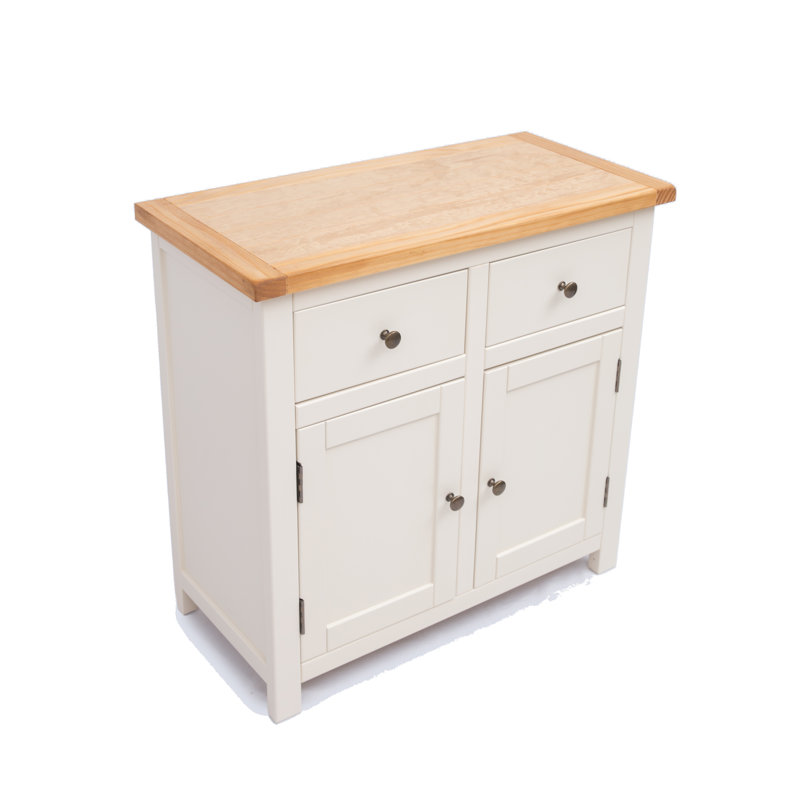 Napolitano 84cm Sideboard, Off White/Antique Brass