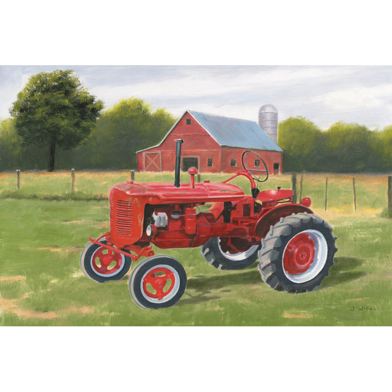 «Vintage Tractor» par James Wiens - impression sur toile tendue, H 8 po x l 12 po, Non, Toile tendue