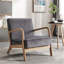 Chaise rembourrée en microfibre de style rétro-2021729987