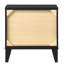 Table de chevet noire pour chambre à coucher avec 2 grands tiroirs - et commode contemporaine pour le rangement