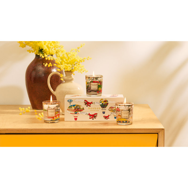 TRIO TRAVEL CANDLES PROVENCE-MONACO-COTE D'AZUR