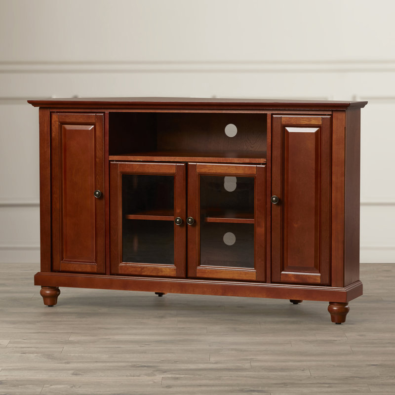 Hedon Unfinished TV Stand for TVs up to 50", Classic Cherry