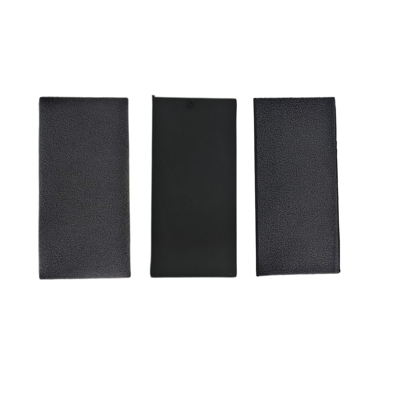 38 FOLDABLE BOUCLE STORAGE BOX, Black, 38cm H x 80cm W x 7cm D