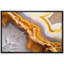Reproduction d'art sur toile tendue à motif de tranche d'agate abstraite jaune-93589546-93589547