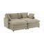 Canapé modulaire rembourré en L 75,6 po avec poches de rangement latérales pour le salon-1930011505