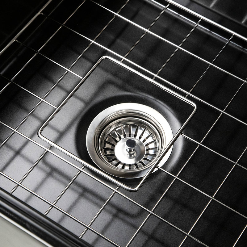 30'' L Single Basin Kitchen Sink, Matte Black