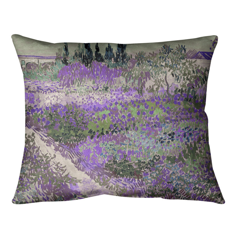 Vincent Van Gogh Reversible Throw Pillow, 20" x 14", Down Alternative, Purple