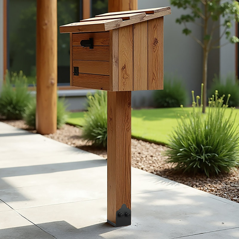 Base de poteau 8 x 8, supports de poteaux intérieurs de 200 x 190 mm, poteaux de terrasse en acier au carbone robustes, supports de poteaux en bois pour plaque de base de support de rampe de pavillon, noir