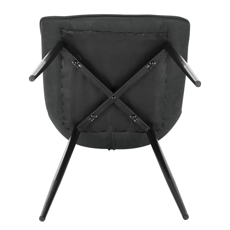 Vassar 46.5cm H Upholstered Side Chair, Anthracite