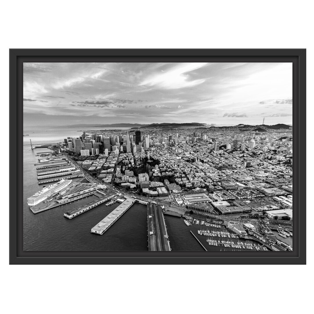 Gerahmtes Wandbild San Francisco B&W