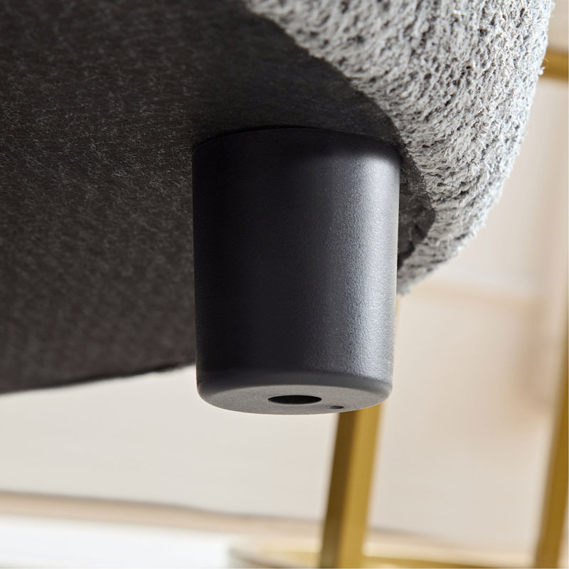 Fauteuil d'appoint avec repose-pieds Joshwa, Nounours gris clair incorrect