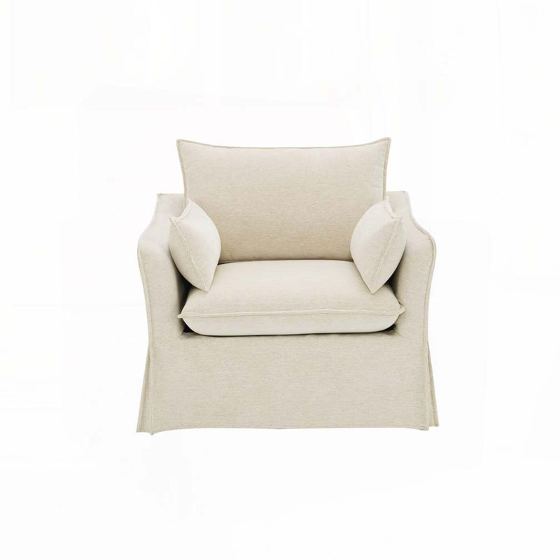 Chaise en lin Shane avec 2 coussins