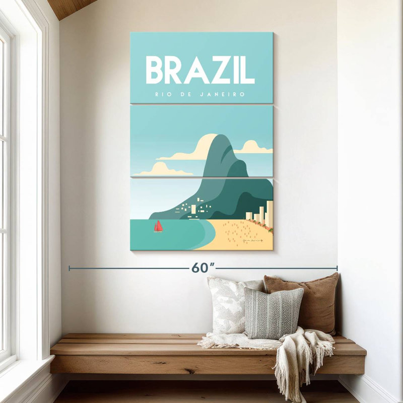 Brésil, H 50 po x l 32 po