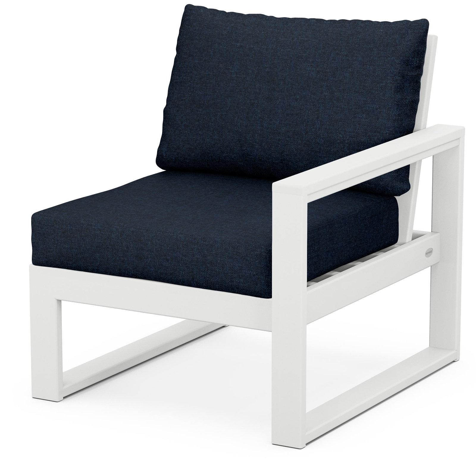 Edge Patio Lounge Chair, Marine Indigo, White