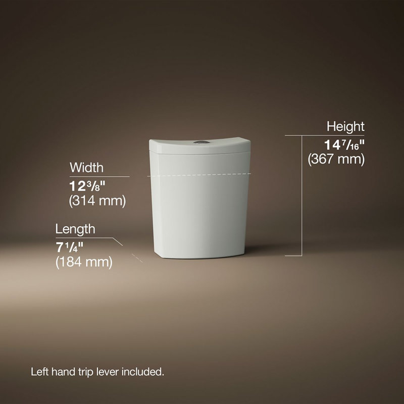 Persuade Curv Dual-Flush Toilet Tank, Dune