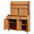 65" H Large Garden Potting Bench with Lockable Wheels and Storage Cabinet-1636754647