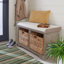 Banc de rangement rembourré à casiers Briananthony-864738018