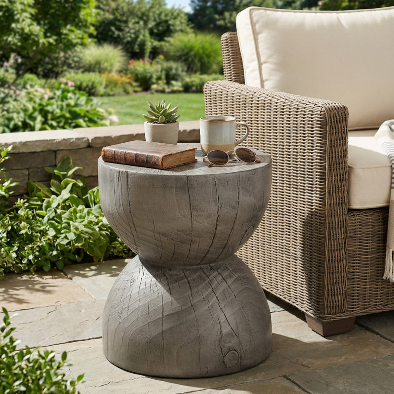 Top End Table, Grey*Grey Wood