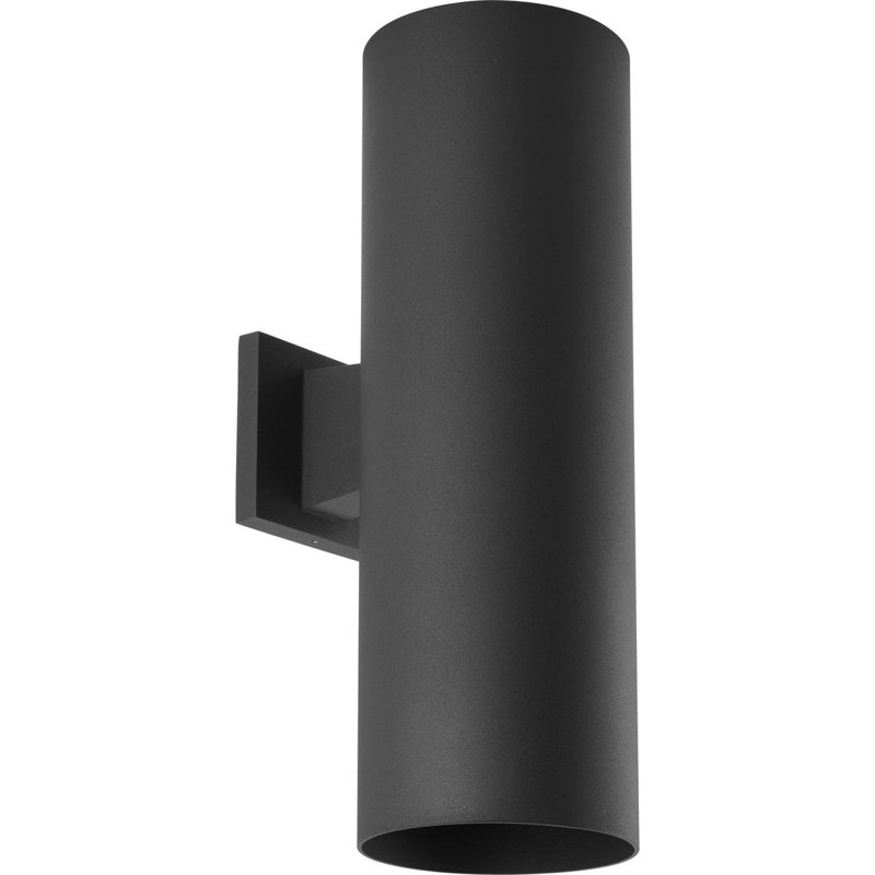 Applique murale d'extérieur à deux ampoules H 18 po Novack, Noir