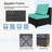 𝗣𝗿𝗲- 𝗮𝘀𝘀𝗲𝗺𝗯𝗹𝗲𝗱 𝗖𝗵𝗮𝗶𝗿𝘀, 4-Person Rattan Patio Furniture Set Outdoor Sectional Conversation Sofa With 𝗘𝘅𝘁𝗿𝗮 𝗕𝗹𝘂𝗲 𝗖𝘂𝘀𝗵𝗶𝗼𝗻 𝗖𝗼𝘃𝗲𝗿𝘀-119015993-119015995-126347185
