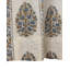 Tissu de rideau en lin fait à la main à motif de blocs - motif floral élégant, texture naturelle douce - Kumud-1310583151