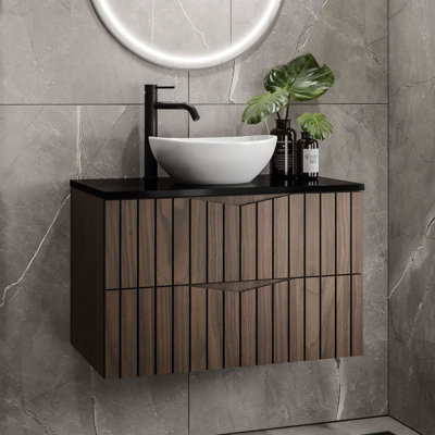 80mm Single Bathroom Vanity with Ceramic Basin