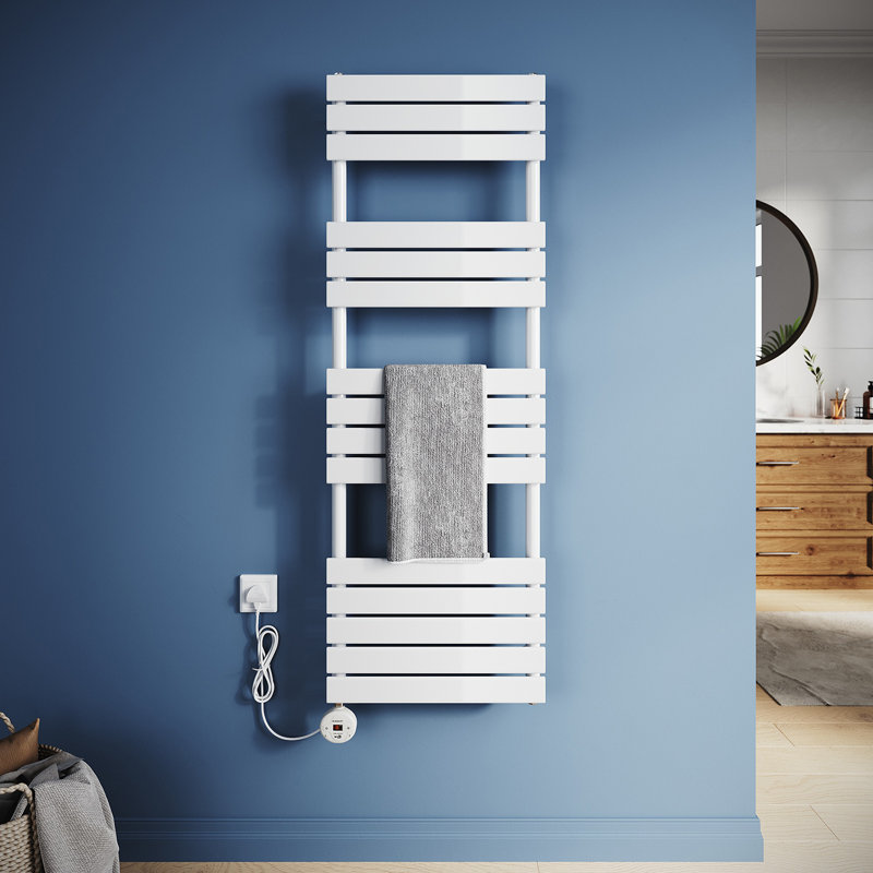 50*6.2cm, Smart WiFi-Enabled Heated Towel Rail with Multi-Mode Heating Solution, White