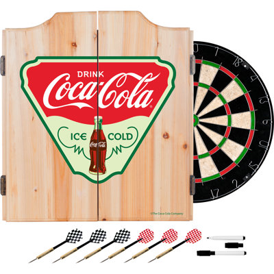 Trademark Global Bristle Dartboard And Cabinet Set (Darts Included)