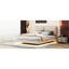 Lit à capteur tapissier beige, grand lit, 2 dossiers, port et douille, beige, chargement-118082415-118082418