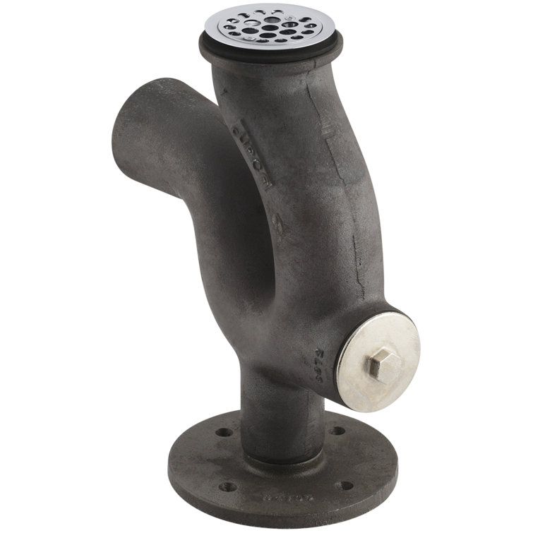Adjustable Trap Standard for Iron Pipe Connection with Cleanout Plug and Strainer