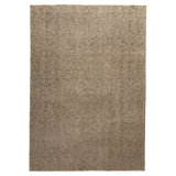 Brown Traditional Cotton Rug - 6'10" x 10'1"