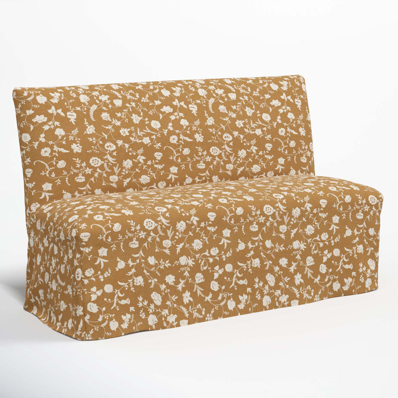 Ivanka Upholstered Bench, Robina Floral Ochre