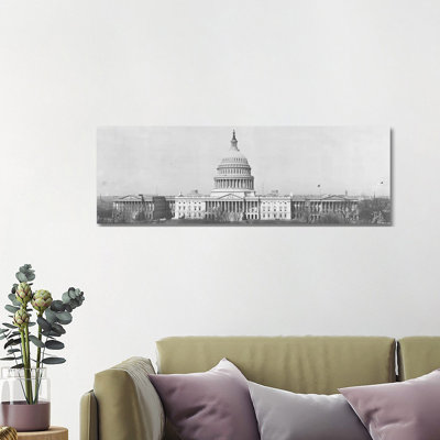 US Capitol Washington DC 1916 by Panoramic Images - Wrapped Canvas Panoramic Print