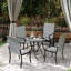 Chaises de salle à manger de confort de patio, fauteuils modernes en rotin d'acier pour la maison
