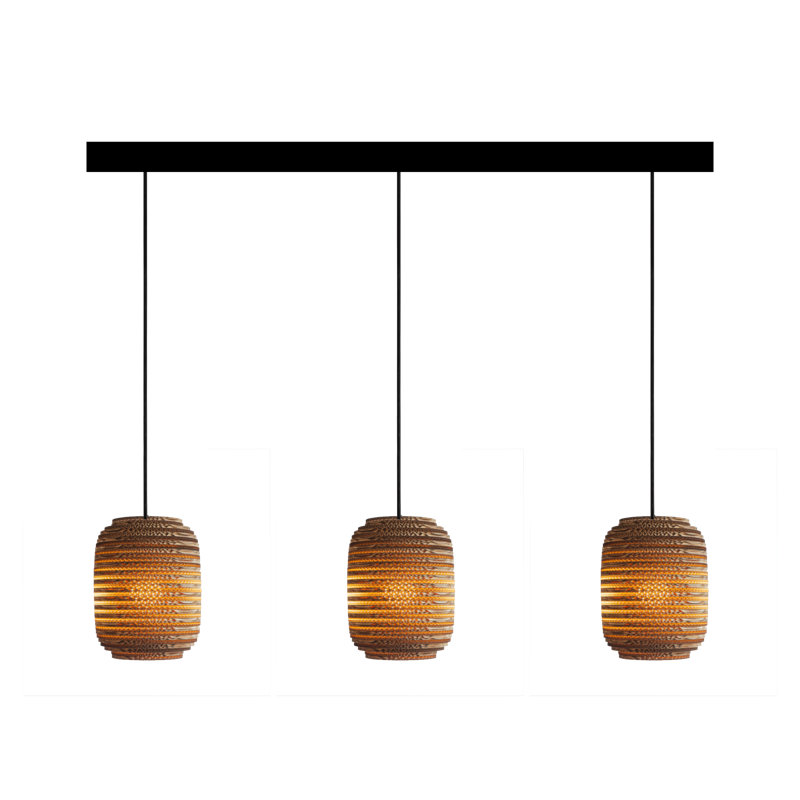 Luminaire suspendu Scraplights Linear 3 Ausi 8 naturel, Brown