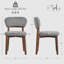 Chaises de salle à manger de style Mid-Century en boucle, hauteur d'assise 19,1 pouces, pieds en bois renforcés par des entretoises (ensemble de 4)-1519973745-1519973757