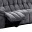 Canapé inclinable manuel Heya, polyester capitonné gris foncé, 92 pouces-130982474