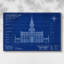 Independence Hall Blueprint-Gallery Wrapped Canvas - Ready to Hang-124312365