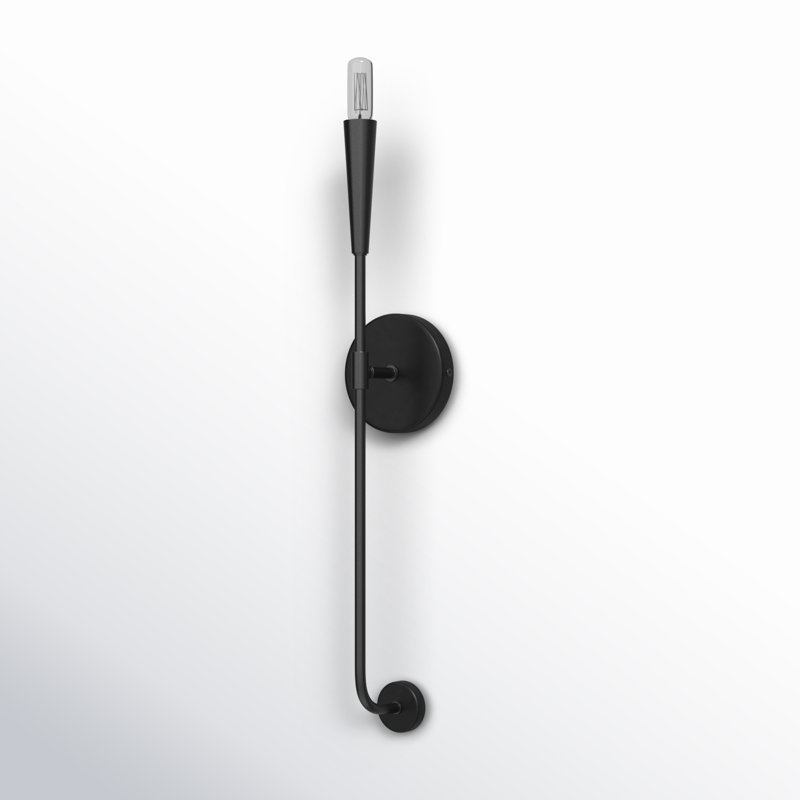 Zima Single Light Steel Dimmable Wallchiere, Black
