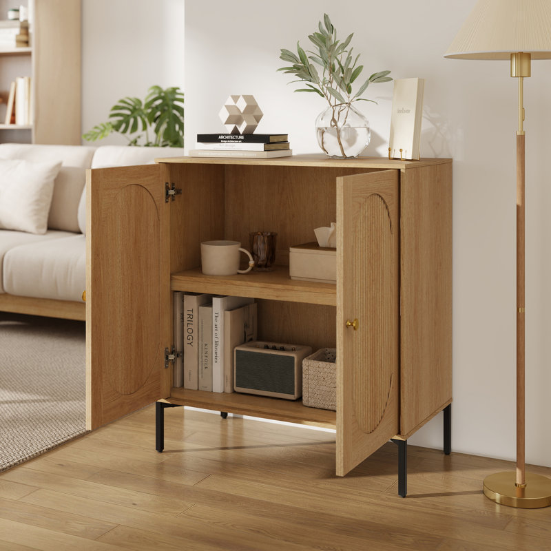 Buffet autoportant 34 po avec tablette réglable et armoire de rangement en bois H 34 po