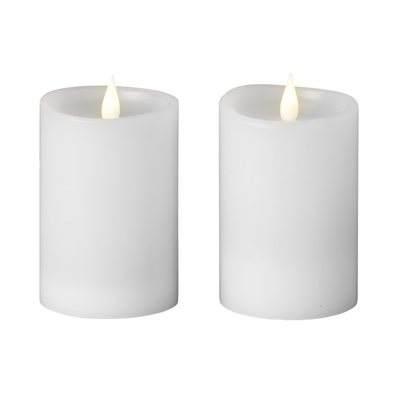 Bougie sans flamme Classic Motion, 5 po x 3 po, 2, Blanc