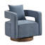 Chaise d'appoint pivotante moderne l 29,13 po avec dossier incurvé ouvert-133259050