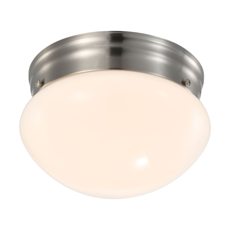 12 W - 7 po - Luminaire encastré à DEL - 3000 K - à intensité variable - Nickel brossé - Verre givré