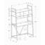 Bureau d'ordinateur, bureau personnel, ordinateur portable, incliné, tablettes de rangement, travail, stratifié blanc, stratifié blanc, contemporain, moderne