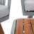 Larry Acacia Solid Wood Patio Conversation Set with Cushions-1127568579-1127568589